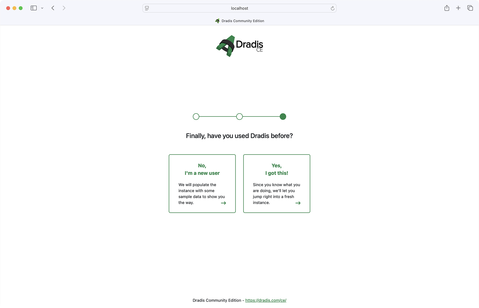 Choose prepopulated instance