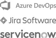 Azure, Jira, and Service Now logos