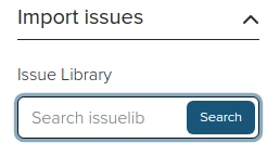 Screenshot of Dradis import Issues interface