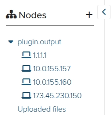 Screenshot of the Dradis project nodes view
