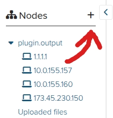 Screenshot of the Dradis project nodes view