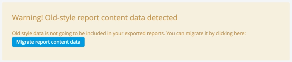 Screenshot of the Dradis old-style content warning