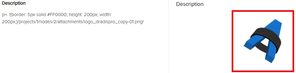 Screenshot of a Dradis screenshot with red border