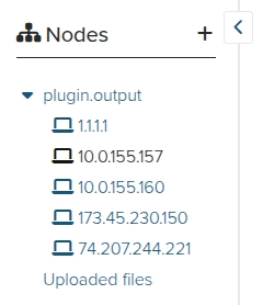 Screenshot of Dradis nodes