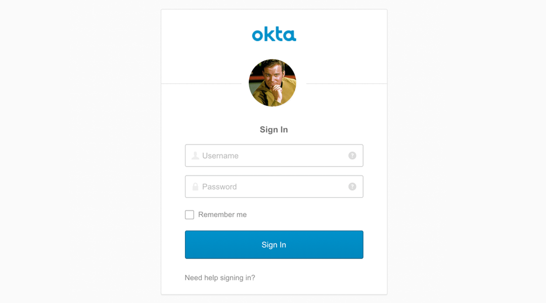 Okta screenshot
