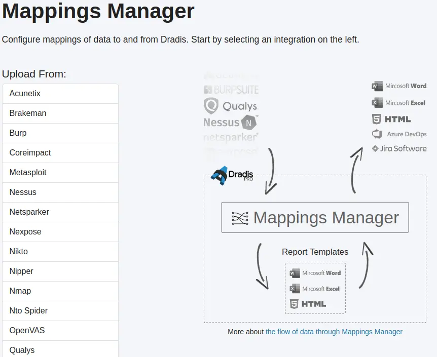 Screenshot of the Mappings Manager main interface