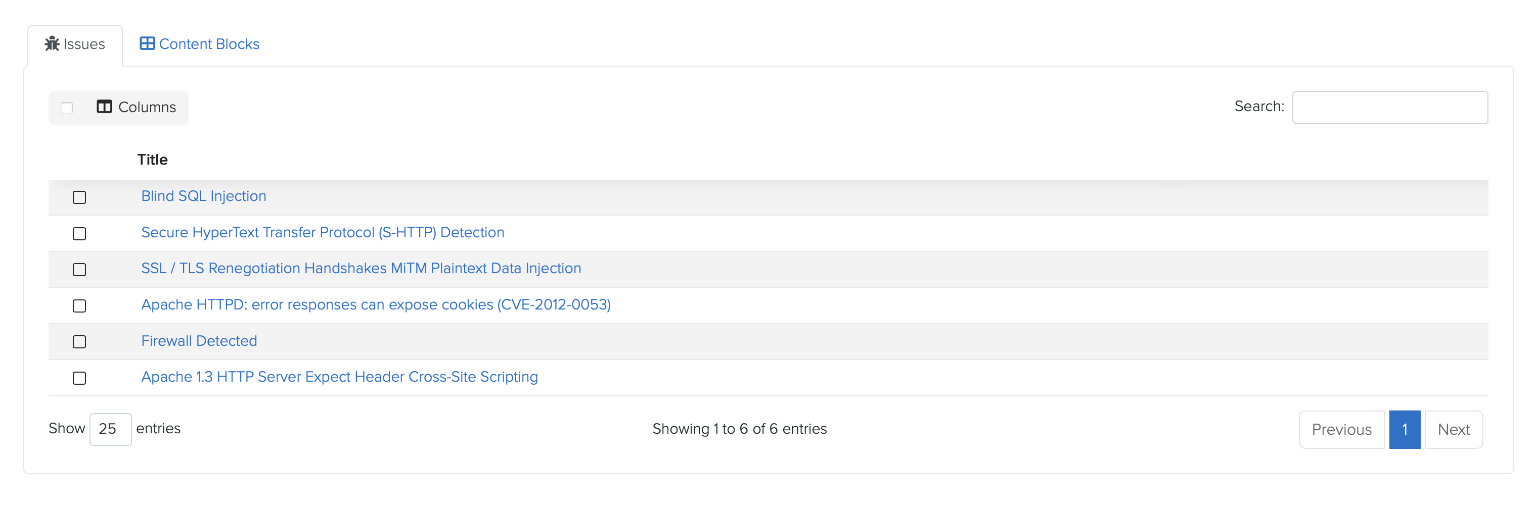 Screenshot of Quality Assurance