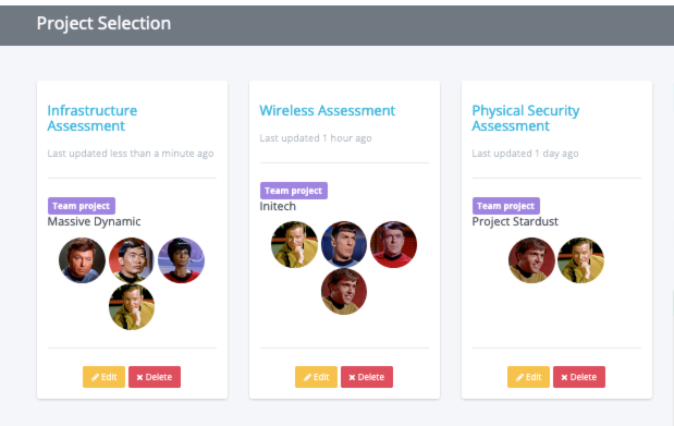 Different templates for different project types