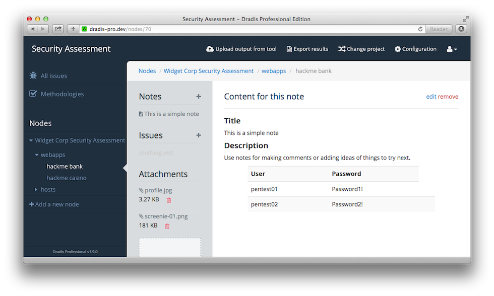 The all-in-one view in the context of the node tree.