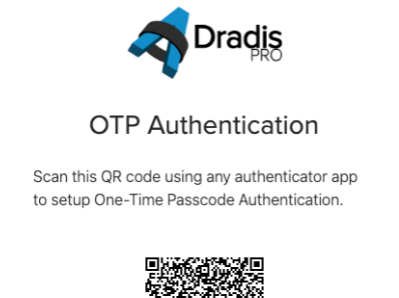 QR code setup for MFA